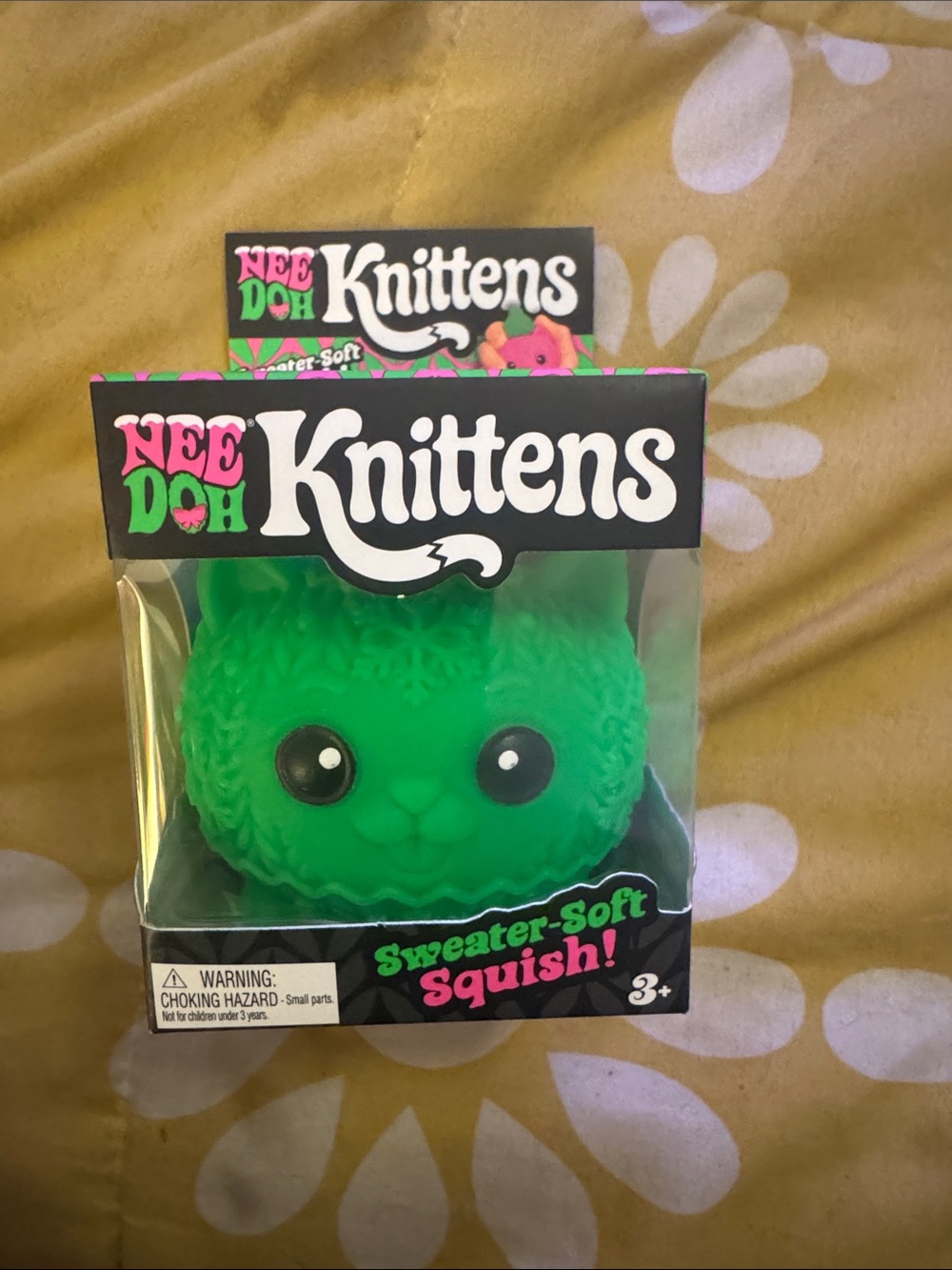 Nee doh Knittens Green Sweater-Soft Squish Toy